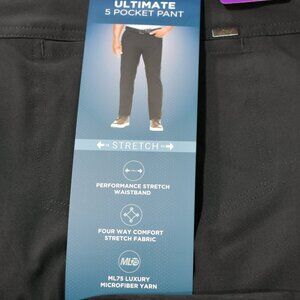 Greg Norman Men's 5 Pocket PanT-BLACK